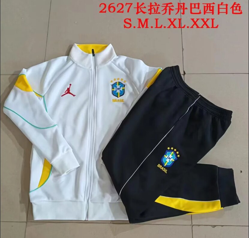 AAA Quality Brazil 26/27 Tracksuit - Yellow/White
